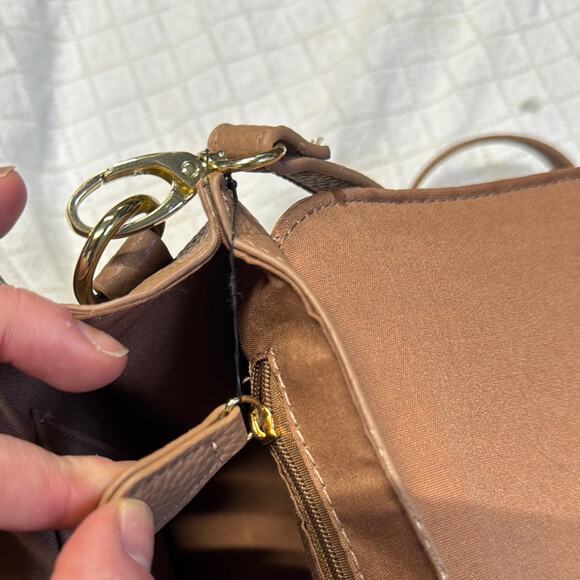 Nanette Lepore Crossbody Bag in Brown and Cream with Modern Design - Picture 5 of 16